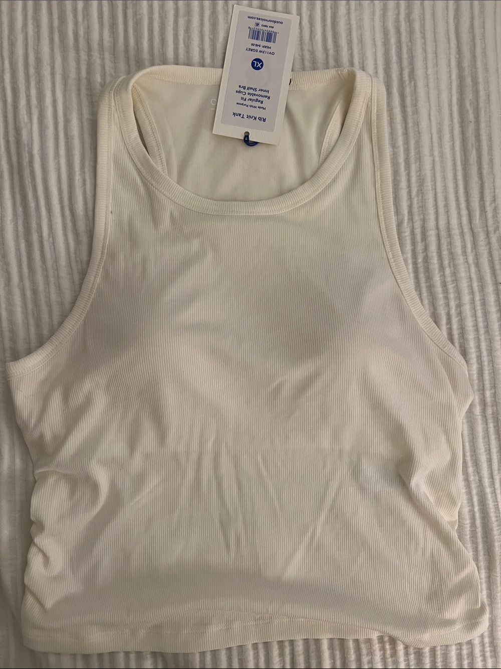 Women’s Ribbed Tank Top - Cream